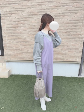 「GRL（グレイル）のアイテム（アクセサリー）」を使った、mofuさん（レディース・152cm）の冬コーディネート