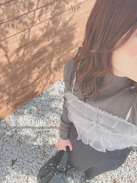 「GRL（グレイル）のマーメイドフレアスカート（スカート）」を使った、mofuさん（レディース・152cm）の春コーディネート