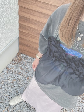 「アイテム（デジタル腕時計）」を使った、mofuさん（レディース・152cm）の夏コーディネート