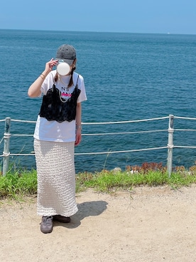 「アイテム（腕時計）」を使った、mofuさん（レディース・152cm）の夏コーディネート