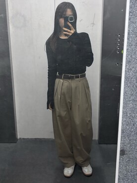 「STYLEMIXER（スタイルミキサー）のアイテム（トップス、ブラック系）」を使った、ansaさん（レディース・162cm）の冬コーディネート
