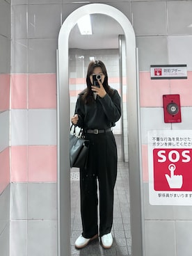 「UNIQLO（ユニクロ）のアイテム（トップス、グレー系）」を使った、ansaさん（レディース・162cm）の秋コーディネート