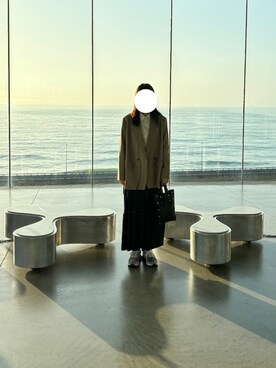 「select MOCA（セレクトモカ）のアイテム（テーラードジャケット、ベージュ系）」を使った、ansaさん（レディース・162cm）の春コーディネート