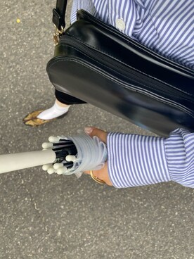 「ZARA（ザラ）のアイテム（シャツ/ブラウス、ブルー系）」を使った、ansaさん（レディース・162cm）の春コーディネート