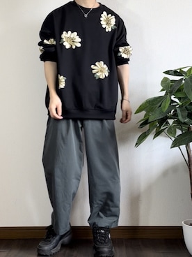 「JUNRED（ジュンレッド）のアイテム（スウェット）」を使った、O$A158 相互フさん（メンズ・158cm）の夏コーディネート
