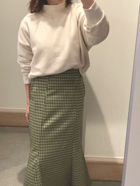 「スエット」｜「アイテム（パンプス）」を使った、p i  ♡さん（レディース・159cm）の冬コーディネート