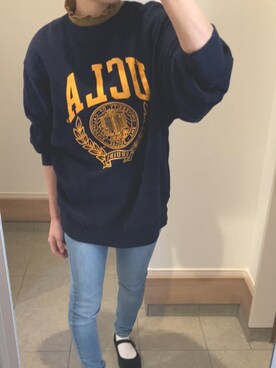 「スエット」｜「アイテム（パンプス）」を使った、p i  ♡さん（レディース・159cm）の冬コーディネート