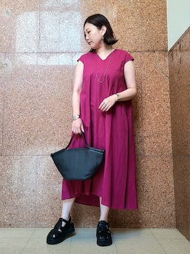 「collex（コレックス）のアイテム」を使った、づっきーさん（骨格ストレート・レディース・166cm）の夏コーディネート