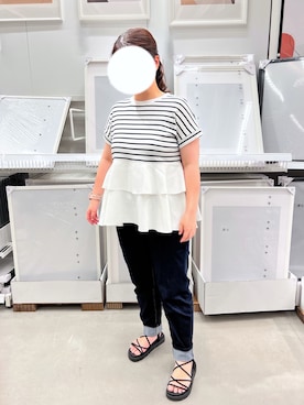 「ぽっちゃり」｜nimukoさん（骨格ストレート・レディース・150cm）の夏コーディネート