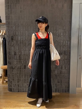 「JEANASIS（ジーナシス）のアイテム（ワンピース/ドレス）」を使った、JEANASIS  STAFFさん（レディース・160cm）の夏コーディネート