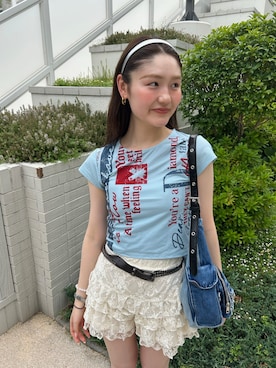 「JEANASIS（ジーナシス）のアイテム」を使った、JEANASIS  STAFFさん（レディース・165cm）の夏コーディネート