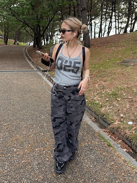 「JEANASIS（ジーナシス）のアイテム（パンツ）」を使った、JEANASIS  STAFFさん（レディース・153cm）の夏コーディネート