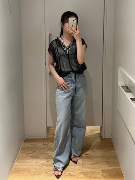 「JEANASIS（ジーナシス）のアイテム（パンツ）」を使った、JEANASIS  STAFFさん（レディース・154cm）の夏コーディネート