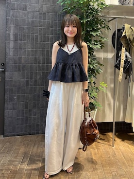 「JEANASIS（ジーナシス）のアイテム（スウェットパンツ）」を使った、JEANASIS  STAFFさん（レディース・164cm）の夏コーディネート