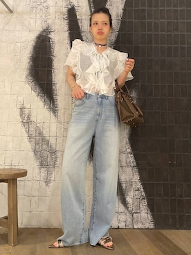 「JEANASIS（ジーナシス）のアイテム」を使った、JEANASIS  STAFFさん（レディース・165cm）の夏コーディネート