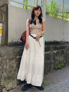 「JEANASIS（ジーナシス）のアイテム」を使った、JEANASIS  STAFFさん（レディース・167cm）の夏コーディネート