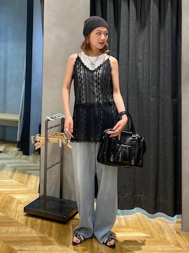 「JEANASIS（ジーナシス）のアイテム」を使った、JEANASIS  STAFFさん（レディース・162cm）の夏コーディネート