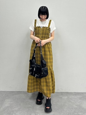 「JEANASIS（ジーナシス）のアイテム（ワンピース/ドレス）」を使った、JEANASIS  STAFFさん（レディース・160cm）の夏コーディネート