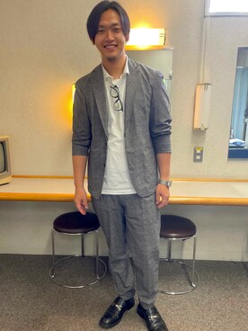 「スーツコーデ」｜えぼさん（メンズ・172cm）の夏コーディネート