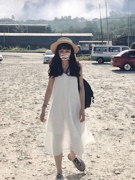 「travel」｜「アイテム（サンダル）」を使った、n ι c o ニコさん（レディース・157cm）の夏コーディネート
