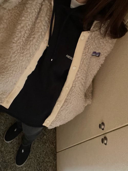 AMERICANA × aquagirl 新品 19AW テントラインパーカー AVIE（アビィ） パーカー メルトンジャージーテントラインパーカー