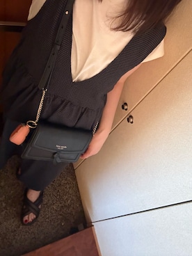 「GUNZE（グンゼ）のADVANCE LABEL/アドバンスレーベル　ペチコート（透け防止）（その他アンダーウェア/インナー、ブラック系）」を使った、かなこさん（レディース・156cm）の春コーディネート