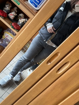 「ヌプシジャケット」｜かなこさん（レディース・156cm）の冬コーディネート