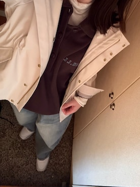 「アイテム（マウンテンパーカー）」を使った、かなこさん（レディース・156cm）の冬コーディネート