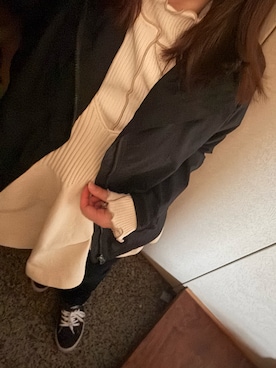 「アイテム（ナイロンジャケット）」を使った、かなこさん（レディース・156cm）の秋コーディネート