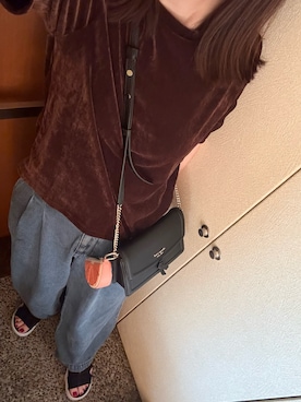 「アイテム（コインケース）」を使った、かなこさん（レディース・156cm）の秋コーディネート