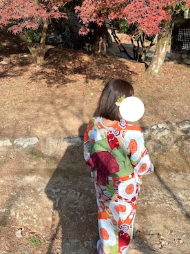 「アイテム（着物）」を使った、たまさん（レディース・155cm）の春コーディネート