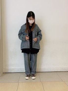 「サマンサ モスモス(Samansa Mos2)」｜「アイテム（デニムジャケット）」を使った、Miwaさん（レディース・162cm）の秋コーディネート