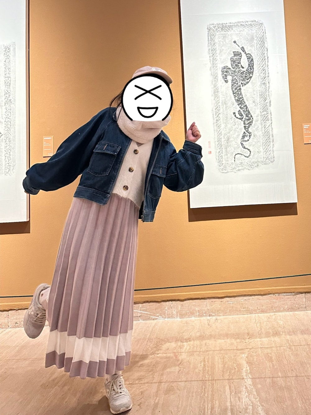 「GUのアイテム（デニムジャケット、ブルー系）」を使った、dandanさん（レディース・156cm）の春コーディネートの1枚目の写真