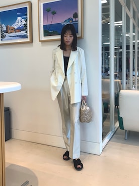 「カコバッグ」｜「アイテム（シューズ）」を使った、lippuさん（レディース・166cm）の冬コーディネート