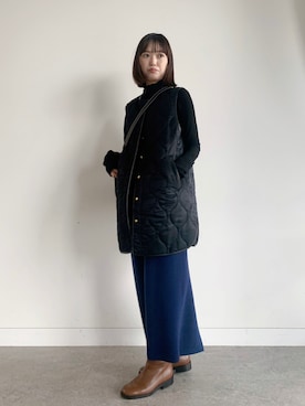 「カラー×コーデ」｜「アイテム（ブーツ）」を使った、lippuさん（レディース・166cm）の秋コーディネート