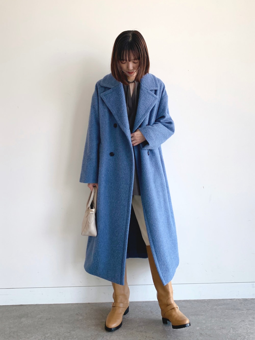 Demi-Luxe BEAMS / ナッピングウール ダブルブレストコートを使った