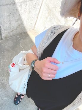 「TIMEX（タイメックス）のアイテム」を使った、mamiiruuuuuuu◡̈♥さん（レディース・158cm）の夏コーディネート