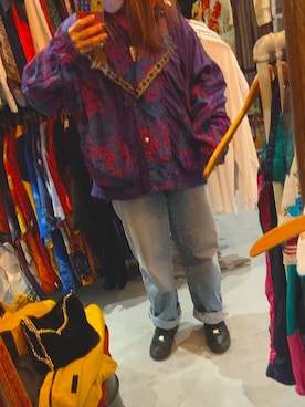 「アイテム（ナイロンジャケット）」を使った、yuka.25さん（レディース・159cm）の秋コーディネート