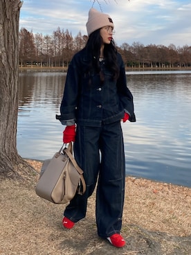 「PUMA（プーマ）のPUMA プーマ ユニセックス SPEEDCAT OG / スピードキャット OG スニーカー（スニーカー）」を使った、miyuさん（レディース・158cm）の秋コーディネート