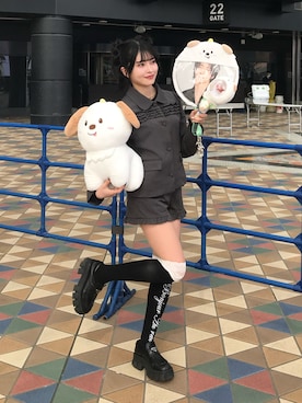 「Smyeon（スミョン）のアイテム」を使った、miyuさん（レディース・158cm）の冬コーディネート