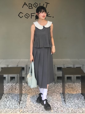 「アイテム（シューズ）」を使った、miyuさん（レディース・158cm）の夏コーディネート