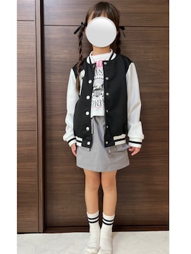 「アイテム（スカート）」を使った、ykさん（キッズ・122cm）の春コーディネート