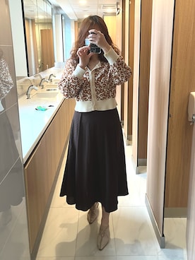「COCO DEAL（ココディール）のアイテム（ワンピース/ドレス）」を使った、AmberHuangさん（レディース・165cm）の春コーディネート