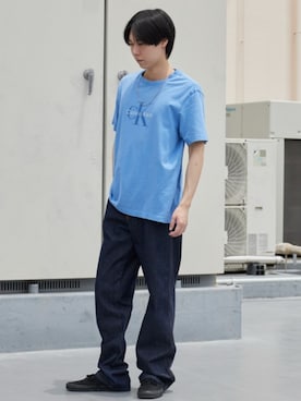 「FRUIT OF THE LOOM（フルーツオブザルーム）のアイテム」を使った、Rooptokyoさん（メンズ・178cm）の夏コーディネート