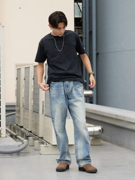 「EVISU（エヴィス）のアイテム」を使った、Rooptokyoさん（メンズ・178cm）の夏コーディネート