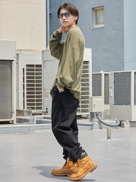 「FOG ESSENTIALS（エフオージーエッセンシャルズ）のアイテム（トップス）」を使った、Rooptokyoさん（メンズ・178cm）の夏コーディネート