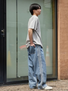 「FRUIT OF THE LOOM（フルーツオブザルーム）のアイテム」を使った、Rooptokyoさん（メンズ・178cm）の夏コーディネート
