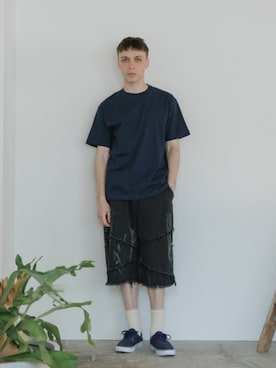 「HANES（ヘインズ）のHanes/ヘインズ 2P Pack A-Shirt 2枚入りパック リブタンクトップ 2026年 夏 夏服（タンクトップ、ホワイト系）」を使った、Rooptokyoさん（メンズ・178cm）の夏コーディネート