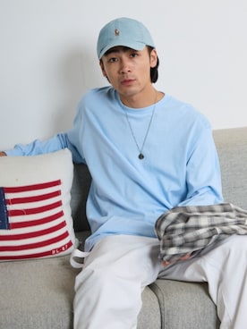 「GILDAN（ギルダン）のアイテム」を使った、Rooptokyoさん（メンズ・178cm）の夏コーディネート
