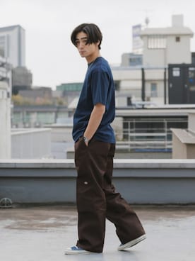 「PRO CLUB （プロクラブ）のアイテム（Tシャツ/カットソー）」を使った、Rooptokyoさん（メンズ・178cm）の夏コーディネート
